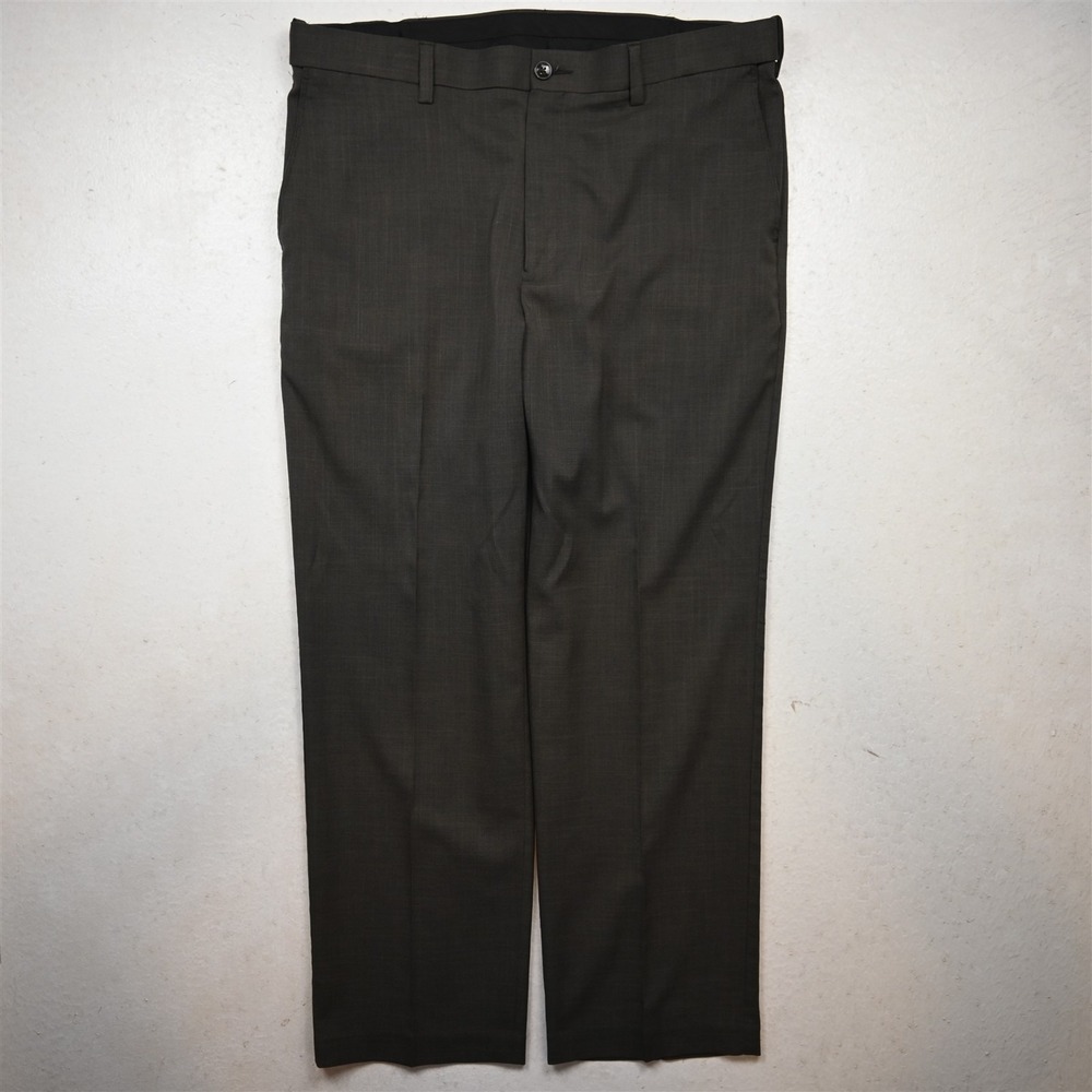 Savane 38x30 Brown Expander Waist Dress Mens Pants